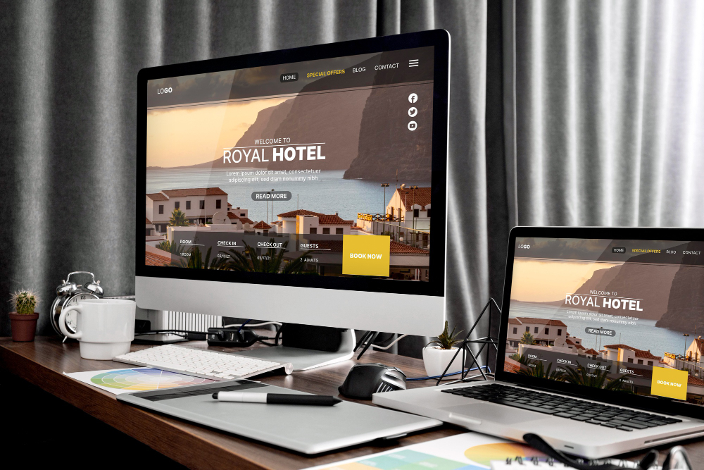Modern business website dashboard