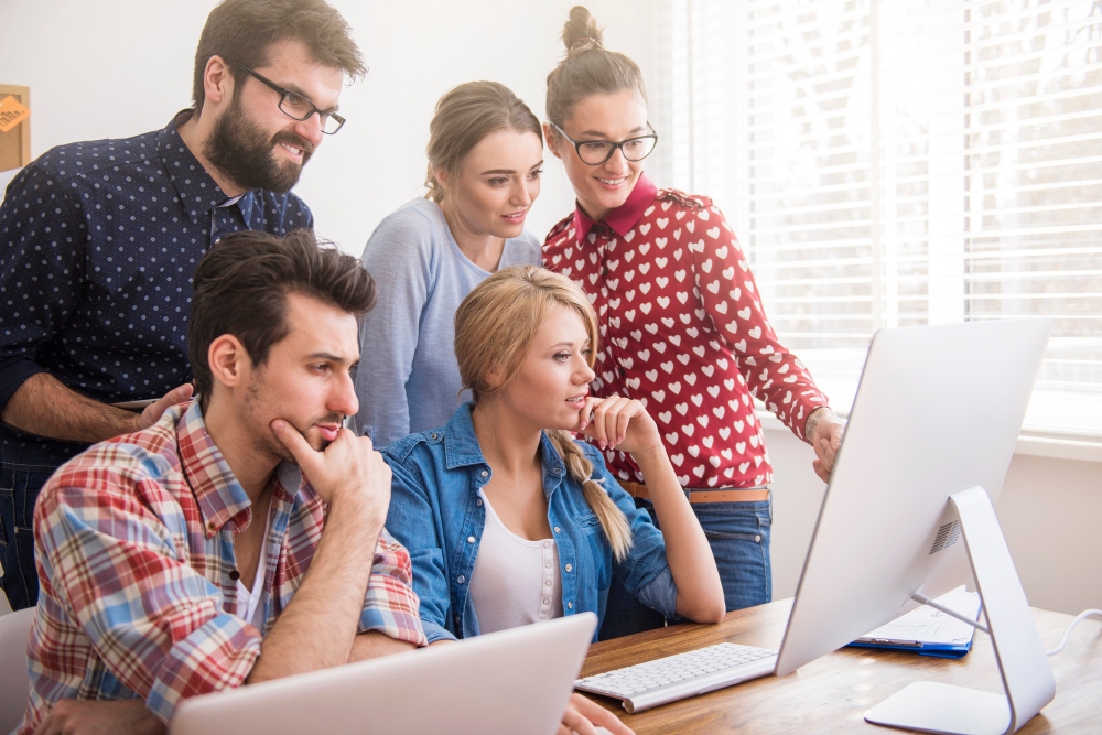Web design and marketing team